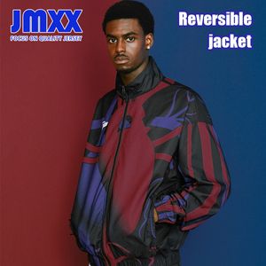 JMXX 23-24 Barcelona Special Soccer Giacca reversibile Maglie PATTA Uomo Uomo Calcio 2023 2024 Giacca a vento a maniche lunghe Versione fan