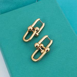 Asetetiska örhängebrev Studs Luxury Hoops Womens Earring With Stone 18K Gold Plated Alphabet Earings For Jubileum Gift Luxury Women SMYECT