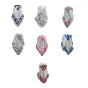 Halsdukar damer arabiska huvudduk bröllopsfest halsduk lättare spetsbandana för väder solprocess leveranser dropship