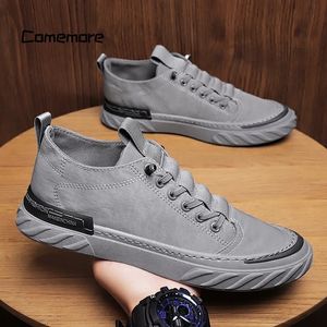 Comemore Męskie buty do biegania trend Koreańskie swobodne leniwe buty z butami oddychający płócien