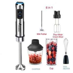 64 I 1 Electric Stick Hand Blender Egg Whisk Mixer Juicer Meat Grinder Baby Food Processor 240116 Grder 2406