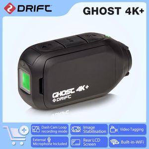 Cameras Drift Ghost 4k Plus Action Camera Hd Motorcycle Bicycle Bike Body Worn Helmet Sport Cam with Wifi App Control 1950mah Battery