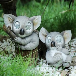 Lawn Lamps Lawn Light Decorative Solar Powered Harts Animal Koala Form Led Outdoor Lamp Stake Pile For Garden SB-120 YQ240116