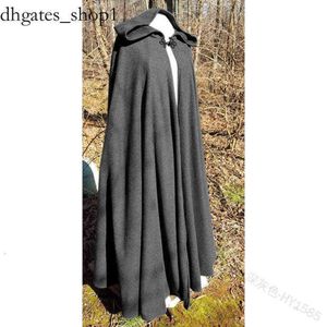 Blondewig Hoodie Anime Women Medieval Cloak Hooded Coat Vintage Gothic Cape Solid Coat Long Trench Halloween Cosplay Come Overcoat Women Themes Tasty Piglet 77
