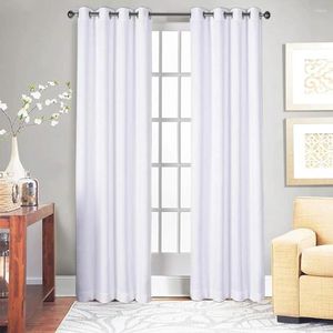 Curtain Moderate Room Darkening Bedroom Window Curtains 2 Pcs Set Made Of Cotton Grommet Top Cover Models Blind Partition