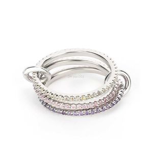Iris Petunia Aqua Gemini Spinelli Kilcollin Pierścienie projektant marki Nowy w luksusowej biżuterii złoto i srebro srebrne hydra linkedh912