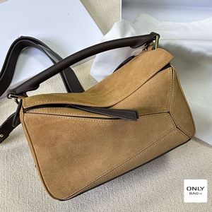 Дизайнерская сумка и телковая лоскутная геометрия замша винтажные сумочки ремни женщины женщина ретро -ретро -кросс -плечо кошелек подличное кожа 7а+ качество