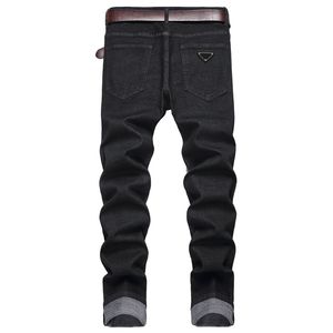 Mens Pants için Tasarımcı Kot Pantolon Mens Jeans Trends Sıkıntılı Siyah Yırtıcı Bisikletçi İnce Fit Motosiklet Manslar İstiflenmiş kot pantolon erkekler Baggy Delik 28-42 Boyut 2 Rol