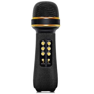 Microfones sem fio Bluetooth Karaokê Microfone 7in1 Portátil portátil Handheld Karaoke Microfone Mic Falher Home Party para todos os smartphones