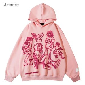 Aelric eden hoodie mäns hoodies tröjor aelric eden kvinnors tecknad linje y2k karaktär harajuku hip hop sweatshirt pullover 1192