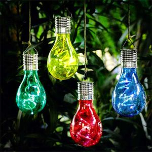 LAWN LAMPS 10st LED Fairy String glödlampan Solenergi hängande glödlampor Vattentät uteplats trädgårdslampa till julbröllop utomhusdekor yq240116