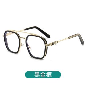 2024 Luxus-Designer-CH-Sonnenbrille für Männer und Frauen, verchromte Brillengestelle, einfache vollpolygonale gepaarte Myopie-Herz-Brillenfassung, Herren-Unisex-Brille, LMU2