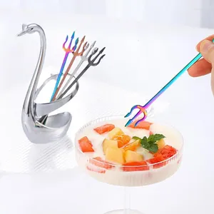 Forks Akşam Yemeği Yaratıcı Tatlı Seti Baster Holders Western Restoran Dining Dinnerset Fork Gümüş Sabah Yeme Mekan