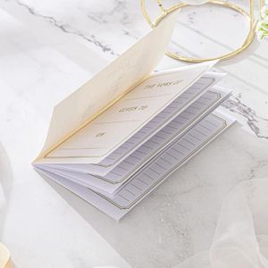 Articoli per feste 2 pezzi a griglia orizzontale Libro per voti nuziali Sposa il regalo Carte di giuramento di carta per lui e per lei