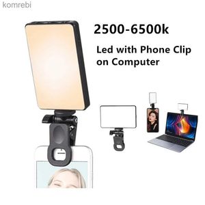 Selfie Lights Yeni LED Işık Klipsli Laptop Telefon Selfie Light 2500-6500K Dizüstü bilgisayar için Dimmable Dolgu Işığı iPhone Samsung Smartphonesl240116