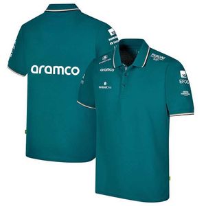 2023 Nya F1 Racing Green Team-fans kan anpassa samma korta ärm Polo T-shirt gratis