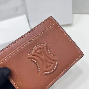 Designer Holder Women's with Box Purse Smooth Fashion Genuine Leather Card Holders Coin Purses Woman Wallet Key Pouch