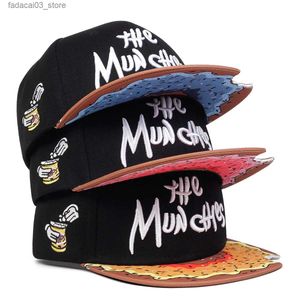 Ballkappen Mode The Munchies Baseballkappe Snacks Rosa Snapback Hut Männer Frauen Erwachsene Hip Hop Golf Caps Outdoor Casual Sonnenhüte Gorras Bone Q240116