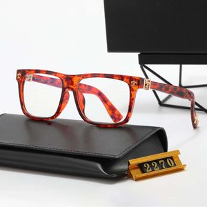 2024 Luksusowe projektant okulary przeciwsłoneczne dla mężczyzn Kobiety Chromy okulary Ramy Nowe kwadratowe płaskie soczewki