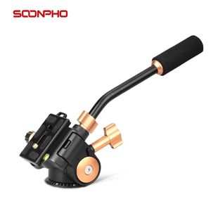 Tillbehör SoonPho Video TripoD Q08S 3way Fluid Drag Pan Head Rocker Arm Ball Head för Canon Nikon Sony DSLR Camera Stabilizer Selfie Stick