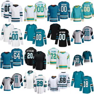 Team Hockey 11 Luke Kunin Jersey Kids Men Women 18 Filip Zadina 29 Mackenzie Blackwood 64 Mikael Granlund 20 Fabian Zetterlund 68 Mike Hoffman 72 William Eklund