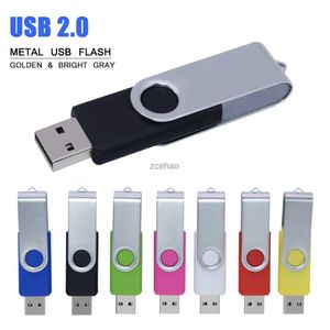 USB Flash Drives USB 32 GB Flash Drive 16 Giga Memory Stick Metal Jump Drive Swivel Pendrive Portable 64 128 GB CLE USB 2.0 Pen Drives