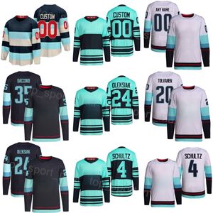 Donna Gioventù Uomo Hockey 4 Maglie Justin Schultz 20 Eeli Tolvanen 56 Kailer Yamamoto 52 Tye Kartye 24 Jamie Oleksiak 35 Joey Daccord 19 Jared McCann 10 Matty Beniers