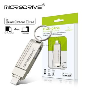 USB-Flash-Laufwerke Rotieren Sie USB-Flash-Laufwerk 3.0 iPhone Memory Stick 2 in 1 USB-A auf Lightning iPhone Photo Stick Externer Speicher für iPhone Pro/Plus