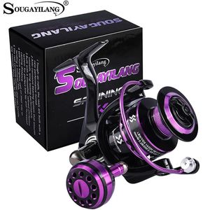 SOUGAYILANG 5.0 1 Spinning Reel Max Drag 10 kg 5BB Karp Fiskrulle 2000-5000 Aluminium Spool Spolning Saltwater Wheel Pesca 240116