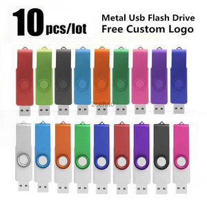 Chiavette USB 10 pz / lotto Chiavetta USB di alta qualità Pen Drive 4 GB 8 GB 16 GB 32 GB Pendrive USB 64 GB Memory Stick Capacità reale U Disco Cle Usb