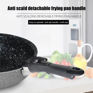 Detachable Removable Pan Pot Handle Outdoor Tableware AntiScalding Clip Hand Grip for Kitchen Cooking Frying Cookware Bowl 240116