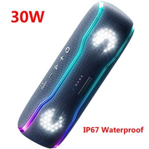 Speakers Portable Colorful Lights Bluetooth Speaker Powerful IPX7 Waterproof Wireless Outdoor Loundspeaker Support AUX TWS BT Connection