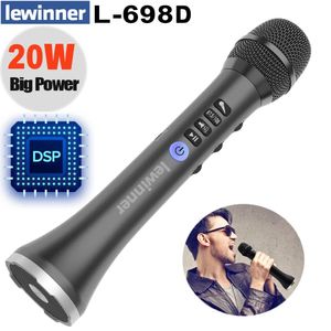 Mikrofone Lewinner L698DSP Professioneller 20-W-Bluetooth-Karaoke-Mikrofonlautsprecher Tragbarer kabelloser Mini-Heim-KTV zum Singen und Musikspielen