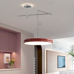 Scalable Restaurant Matbord Pendant Light Nordic Modern Personlig Bauhaus Rocker Design Hanging Lamp Study Light Fixture