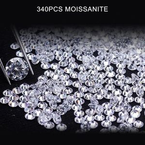 Gioielli Szjinao 340 pezzi di pietre preziose sciolte piccola pietra moissanite da 0,8 mm a 2,9 mm D colore Vvs1 perline sciolte con taglio eccellente per la creazione di gioielli D