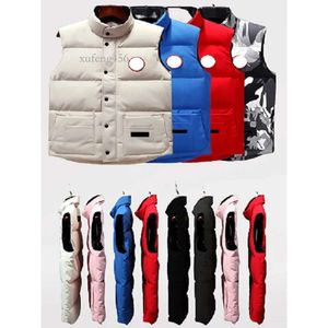 Gilet di design Gilet tascabile NFC di alta qualità Donna Parka Piumino senza maniche Distintivi con cerniera Cappotto casual Gilet d'oca Vari colori