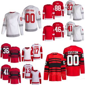 Team Hockey 17 Maglie Daniel Sprong Bambini Uomini Donne 46 Jeff Petry 36 Christian Fischer 13 Pavel Datsyuk 88 Patrick Kane 41 Shayne Gostisbehere 37 JT Compher Sewing
