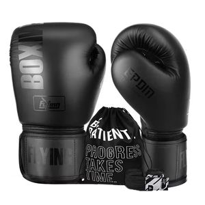 Luvas de boxe muay thai, 6 8 10 12 14oz, para homens e mulheres, couro pu, luva de treinamento para luta, kickboxing, artes marciais mistas 240115