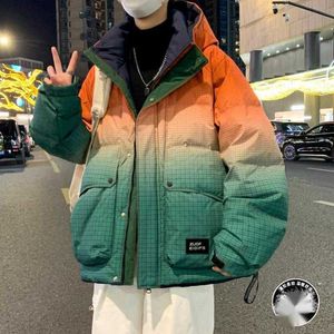 Men's Down Parkas Teenage Down Jacket for Boys Aged Junior High School Students Trendy and Handsome Winter Clothing Fashionable and Thickened Jackets for Older