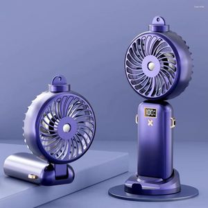 Digital fällbara fuktande fläktar 5 Speed ​​Portable Cold Air Firidification Spray Fan Mobiltelefonfästet för kontorsbedömskola