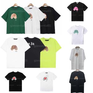 パームアングルシャツベアデザイナーTシャツ男性女性エンジェルTシャツルースカジュアルファッションTシャツトレンドブランドハイストリートショートスリーブブラックパームTシャツメンズ