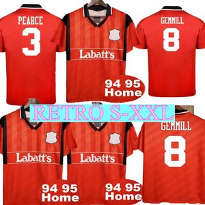 1979 94-95 Colllymore Pearce Mens Retro Soccer Jerseys Grabban Lolley McKenna Gemmill Lee Home Football Shirt krótkie mundury