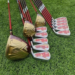 Clubes de golfe 5 estrelas honma08 masculino conjunto completo de golfe driver fairway madeiras ferros eixo grafite e saco transporte rápido