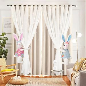 Easter Hug Curtain Tree Top Star Rabbit Holiday Ornament Decoration Gift Supplies Home Accessories 240116