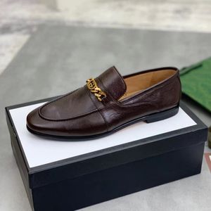 Luxurious Designer Men Dress Shoes Genuine Leather Black brown Moccasins Business Handmade Shoe G Formal Party Office Wedding Men Loafers Shoes 1.9 02