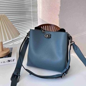 C-letter Designer Women Leather Shoulder Bagd Woman Handbags Charlie Tote Ladies Large Capacity Bucket Bag Wallet Purse 240115