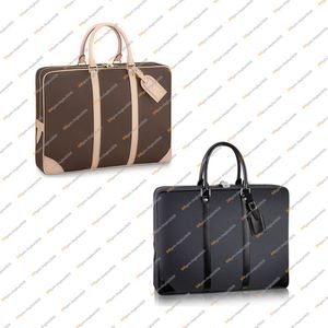 Män mode casual designe lyx porte-documents rese väska portfölj datorpåse handväska topp spegel kvalitet m40226 n41125 handväska påse