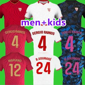 2023 2024 FC Sevillas soccer jerseys final L.OCAMPOS SUSO JONG Maillot GUDELJ K.REKIK TECATITO MUNIR RAFA De Jong men kids kit 23 24 football shirt boy sets home away 3rd