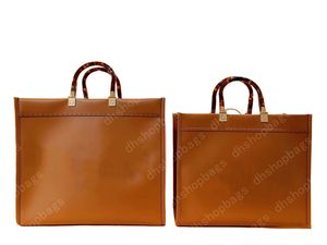 Sunshine Tote Bag Letter Design Amber Double Handle Handbags Women Genuine Leather Shoulder Leopard Splicing Crossbody Bags Messenger Designers Handbag Tote