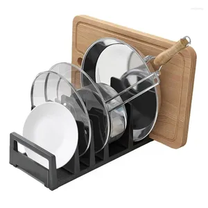 Kitchen Storage Metal Dish Drawer Organizer Rust-Proof Stand For Bowls Plate Chopping Boards Portable Pot Lid Rack Home